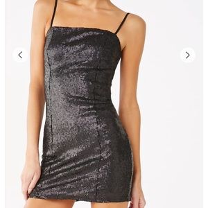 🎄2/$10 Forever 21  Black Sequin Bodycon Dress